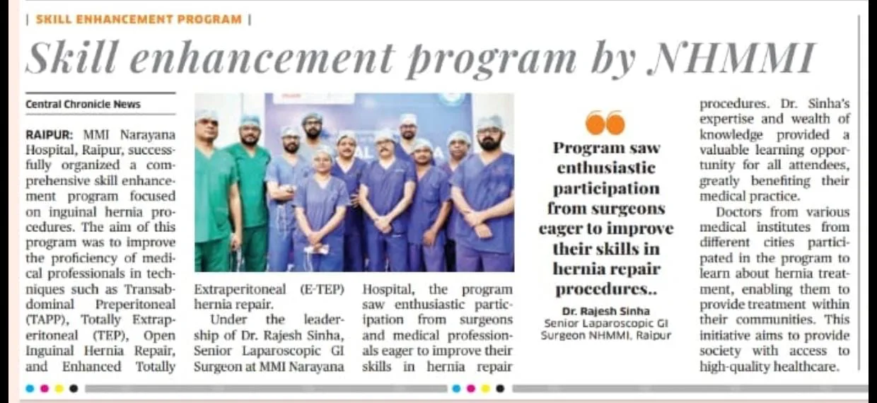 Skill enhancement program by NHMMI under the leadership of Dr. Rajesh Sinha