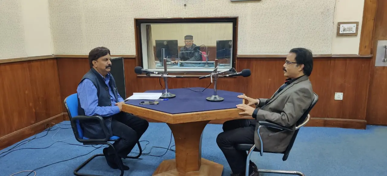 Dr. Rajesh Sinha at Prasar Bharti Studio