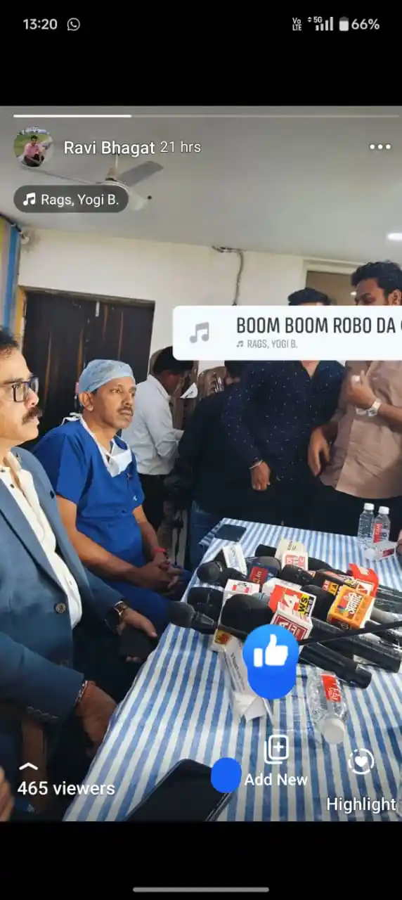 Dr. Rajesh Sinha at a Press Conference